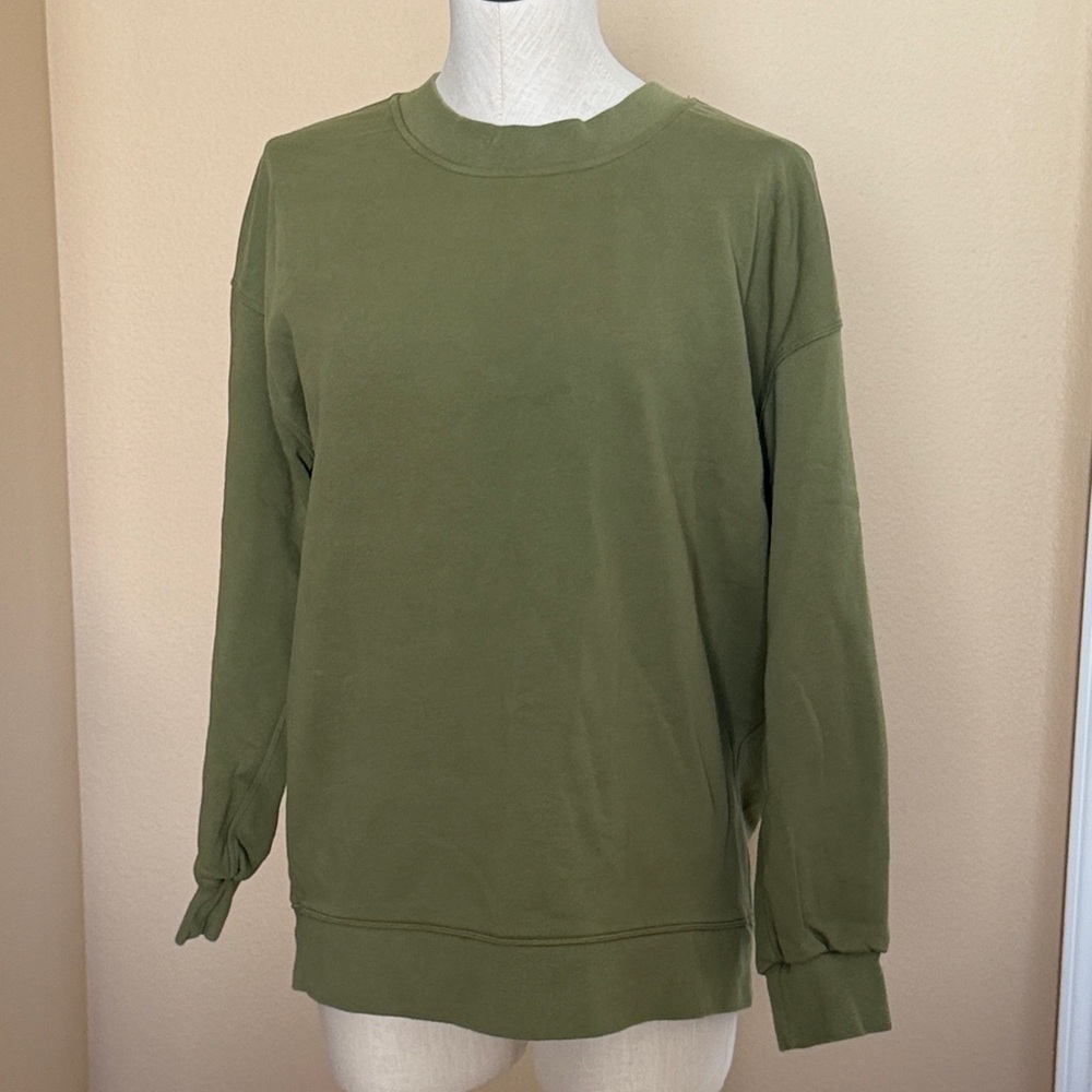Lululemon Classic Olive Crewneck Sweater - Women’s Casual Pullover
